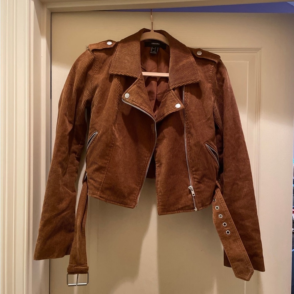 Cropped moto jacket